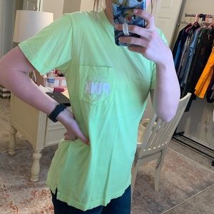 Neon Yellow Tee w/ Front Pocket
